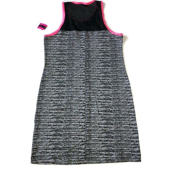 Material Girl Womens Mesh-Inset Bodycon DR NOIR SPACEDYE Juniors Size Large - Picture 2 of 4